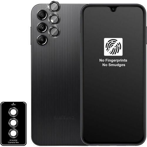 Sjzg-Verre Trempé Mat Pour Samsung Galaxy A14 5g / 4g + Hd Caméra Arrière Protecteur [2+1 Pièces], 9h Dureté Matt Protection Écran, Anti-Reflet Et Anti-Traces De Doigts Mat Protège Écran