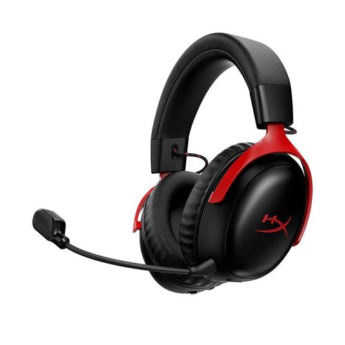 HyperX Cloud III S - Micro-casque - circum-aural - 2,4 GHz - sans fil - noir et rouge