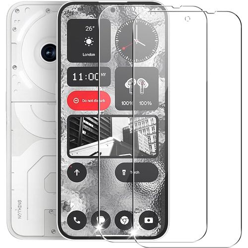 Verre Trempé Pour Nothing Phone 2a - Pack De 2 Protections Écran Couverture Complète 9h Ultra Résistant Anti-Bulles Hd Oléophobe Hydrophobe Avec Kit D'installation