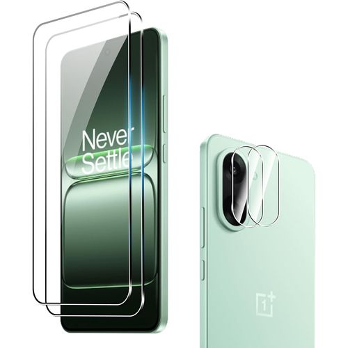 Verre Trempé Pour Oneplus Nord Ce5 5g ¿ Pack 2 Films Écran + 2 Protège-Caméra, 9h Anti-Rayures, Ultra-Clair, Sans Bulles, Haute Sensibilité Tactile