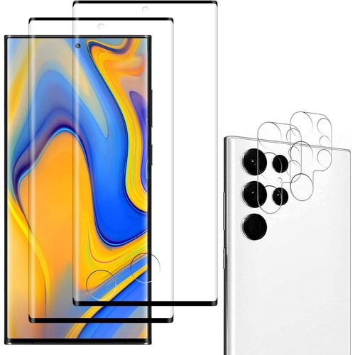 Verre Trempé Pour Samsung Galaxy S22 Ultra ¿ Protection Écran Bord À Bord, Anti¿Rayures, Sans Bulles, Sensibilité Tactile Maximale, Ultra Hd ¿ Lot De 2 Ou 3