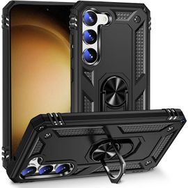 Coque Double Couche Pour Samsung Galaxy S8 Plus ¿ Protection Militaire 360° Anti-Choc, Bords Surélevés, Anneau Rotatif Magnétique 360° Compatible Support Voiture, Découpes Précises