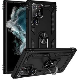 Coque Double Couche Pour Samsung Galaxy S8 Plus ¿ Anti¿Choc Niveau Militaire, Bords Surélevés, Anneau Rotatif 360° Et Plaque Magnétique Pour Support Voiture