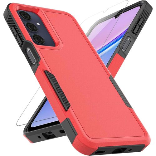 Coque Samsung Galaxy A16 5g (2025) - Hybride Tpu+Pc Double Couche Antichoc, Protège-Écran Intégré, Bords Surélevés Anti-Rayures, Grip Antidérapant