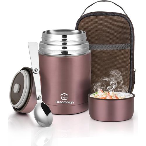 Boîte Alimentaire Isotherme 800ml Avec Sac & Cuillère ¿ Thermos Repas Chaud/Froid