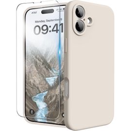 Coque Silicone Liquide Pour Iphone 16 Plus (6,7'') - Gel Souple Anti-Chocs, Protection Caméra Rehaussée, Intérieur Microfibre Et Bords Surélevés