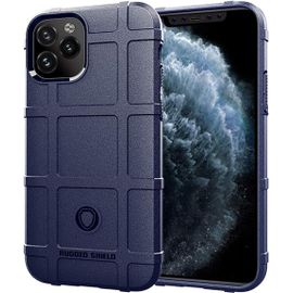 Coque Robuste Iphone 11 Pro Max - Tpu Épais 2,8 Mm, Finition Texturée Antidérapante, Protection Anti-Chocs Et Bords Surélevés, Bleu Marine