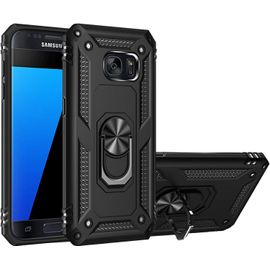 Coque Samsung Galaxy S8 Plus - Double Couche Antichoc (Grade Militaire), Protection 360°, Support Rotatif 360° Avec Plaque Métallique Intégrée, Bords Surélevés Et Découpes Précises