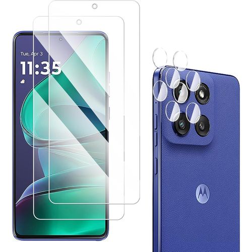 Lot 2 Écrans + 2 Protège-Lentilles Pour Motorola Moto G Stylus 5g (2025) - Verre Trempé 9h Hd Anti-Rayures, Oléophobe, Pose Sans Bulles