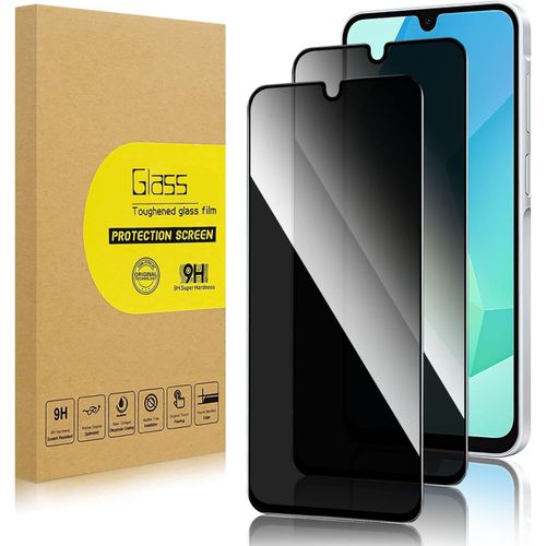 JGD-2 Pièces Verre Trempé Anti-Espion pour Samsung Galaxy A16 5G Ecran Anti Espion Film en Verre Trempé, Dureté Ultra-Résistante 9H, Sans Bulles