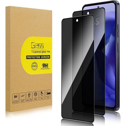 Pack De 2 Protège-Écrans Vie Privée En Verre Trempé Pour Motorola Moto G 2025 - Anti-Espion 9h Anti-Rayures Ultra Hd Sans Bulles Facile À Installer