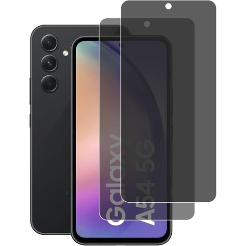 Lot De 2 Verres Trempés Anti-Espion Pour Samsung Galaxy A54 5g - Protection Écran 9h Anti-Rayures, Anti-Casse, Revêtement Hydro-Oléophobe