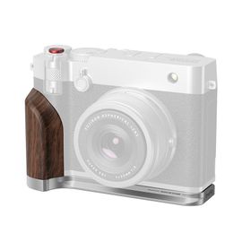 SMALLRIG Grip 5265 L gris avec poignée en bois compatible avec Fujifilm GFX100RF