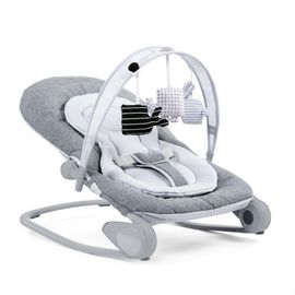 Adjustable Baby Bouncer For Babies From Birth To 18 Kg, Fixed Or Rocker Position, With Play Bar, Adjustable Backrest And Reducing Cushion, Compact Closure – Titanium