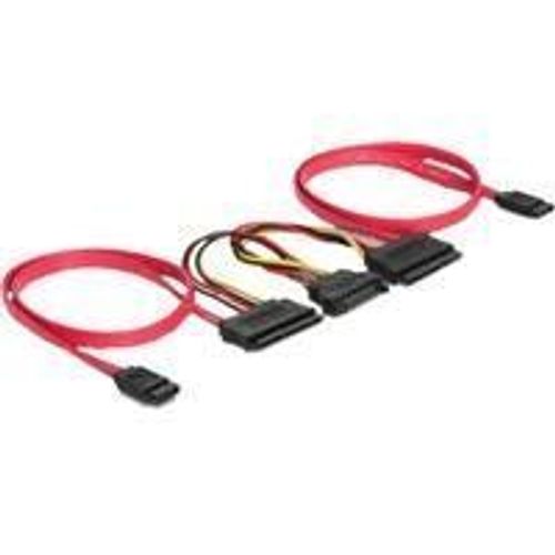Delock SATA All-in-One cable - Câble SATA - Serial ATA 150/300 - SATA, alimentation SATA pour combo SATA (F) - 50 cm