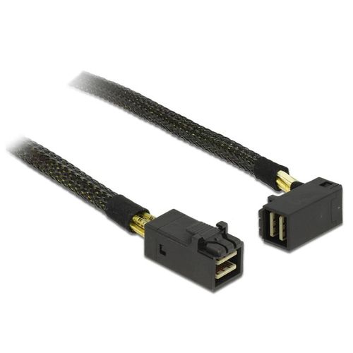Delock - Câble interne SAS - SAS 12Gbit/s - Disque dur SAS Mini 4x (SFF-8643) (M) droit pour Disque dur SAS Mini 4x (SFF-8643) (M) incliné - 50 cm