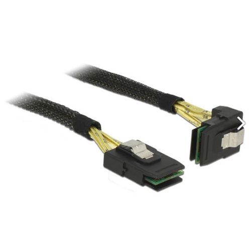 Delock - Câble interne SAS - SAS 6Gbit/s - Mini SAS (SFF-8087) (M) pour Mini SAS (SFF-8087) (M) - 1 m - connecteur à 90 °