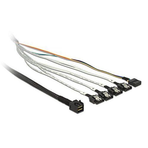 Delock - Câble interne SAS - SAS 6Gbit/s - Disque dur SAS Mini 4x (SFF-8643) pour SATA, bande latérale - 50 cm