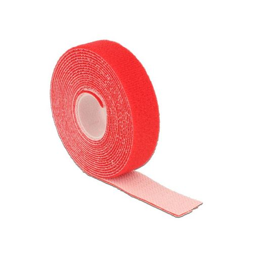 Delock Hook-and-loop fastener - Attache câble - 3 m - rouge