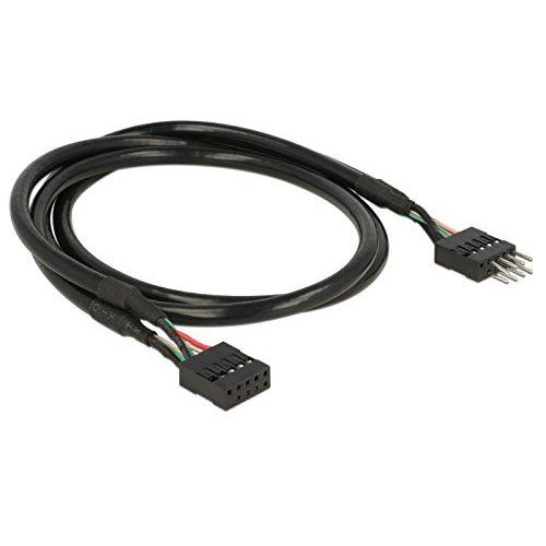 Delock USB 2.0 Pin Header - Câble interne USB - connecteur USB 10 broches (F) pour connecteur USB 10 broches (M) - 50 cm - noir