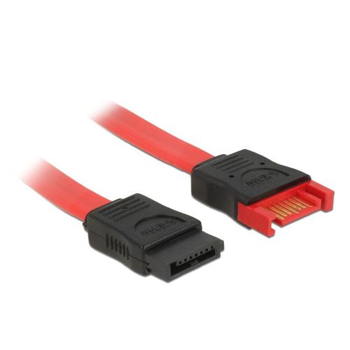 Delock - Câble d'extension SATA - Serial ATA 150/300/600 - SATA (M) pour SATA (F) - 20 cm - rouge