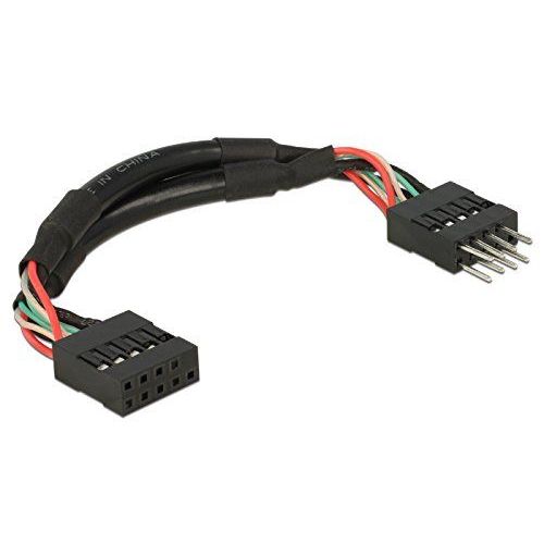 Delock USB 2.0 Pin Header - Câble interne USB - connecteur USB 10 broches (F) pour connecteur USB 10 broches (M) - 10 cm - noir