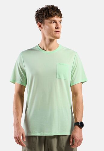Odlo T-Shirt En Fibres Naturelles Essentials Pour Homme, L, Green