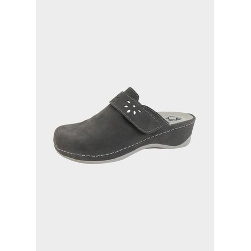 Sabots En Cuir Anthracite Gr De Goldner Fashion