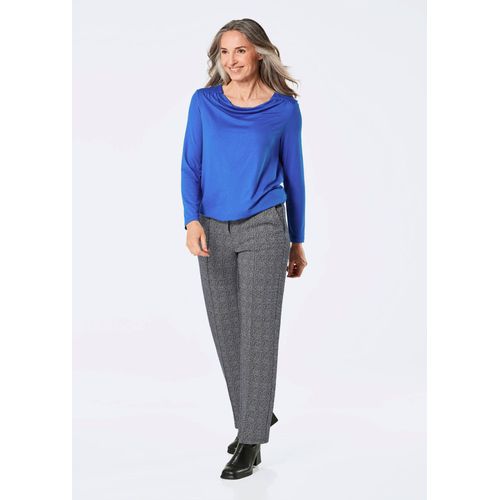 Pantalon À Taille Élastique Avec Pinces - Noir / Blanc / À Motifs - Gr. 245 De Goldner Fashion