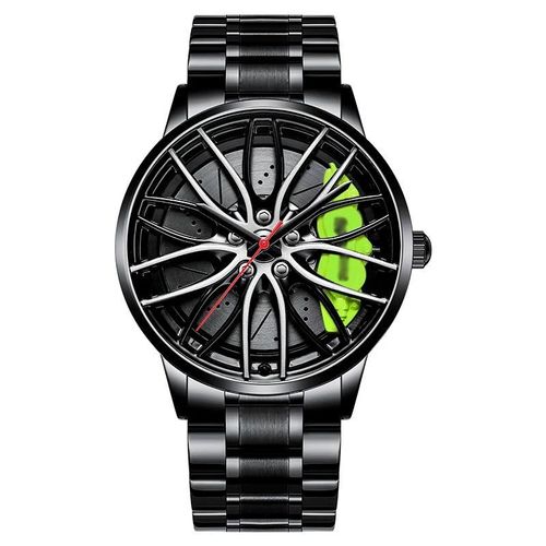 Bmw-M4-Vert - Montres De Sport À Quartz Étanches Pour Hommes, Montre-Bracelet De Voiture, Moyeu De Jante, Roue