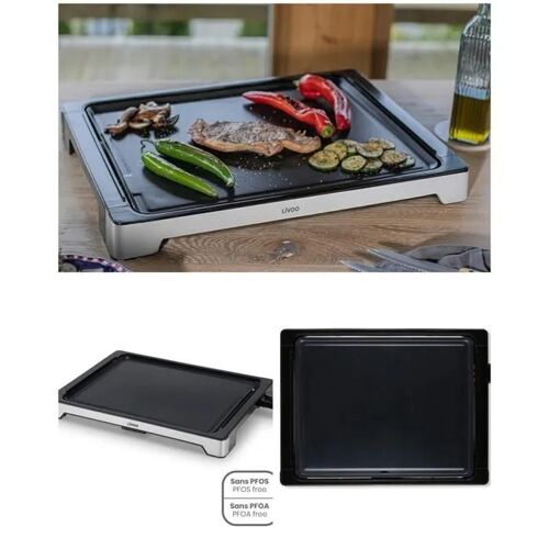 Plancha Grill électrique XXL Design Pro 47 x 37 cm - Anti adhésive - 2000W Plaque de cuisson Teppan Yaki