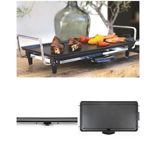 Plancha Grill électrique XXL Design Pro 43cm x 22.5 cm - Anti adhésive - 2000W Plaque de cuisson Teppan Yaki