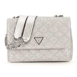 GUESS Sac à épaule bandoulière argenté pour femme - Giully II Compound Convertible Flap Bag Silber 317684