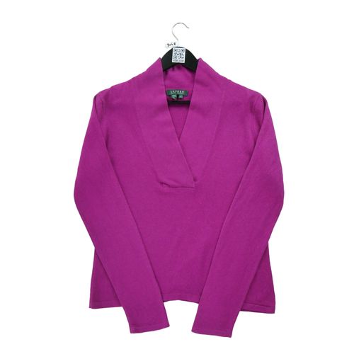 Reconditionné - Pull Femme En Soie Et Cachemire Violet - Taille L - Femme - Violet