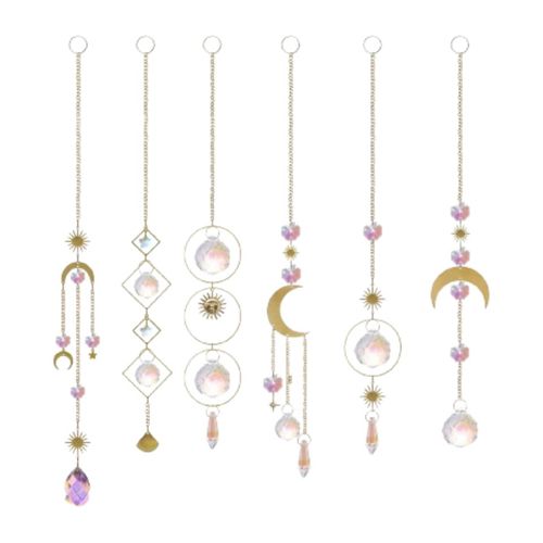 Ornement en cristal Décorations suspendues en cristal 6 pièces moon