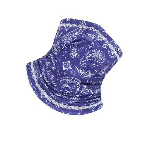 Lot De 2 Masques Moto : Tour De Cou Respirant, Doux Et Polyvalent Bleu