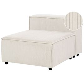 Module Fauteuil Ardal Velours Côtelé Blanc Cassé