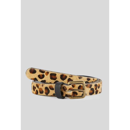Ceinture Imprimé Léopard 2 Cm En Cuir Poils