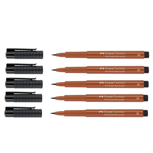 Faber-Castell Lot De 2 Feutres Pitt Artist Pen Brush Sanguine