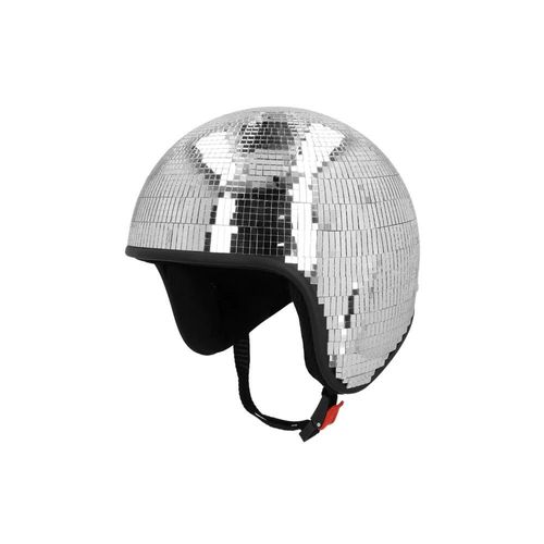 Casque Boule À Facettes Argent Disco Adulte