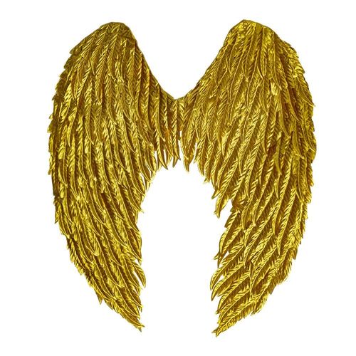 Paire D'ailes Ange Glamour Plumes 50x55cm Or
