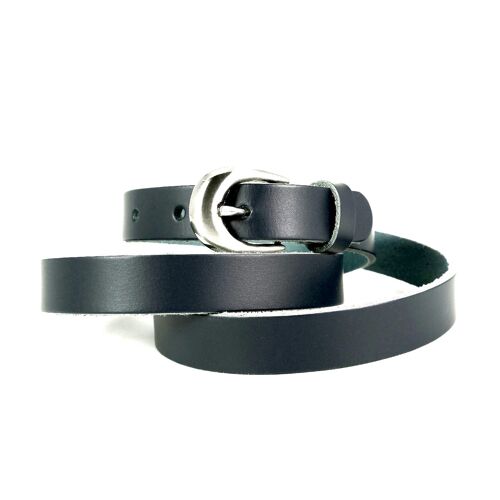 Ceinture Femme Cuir Pleine Fleur Réglable 20mm