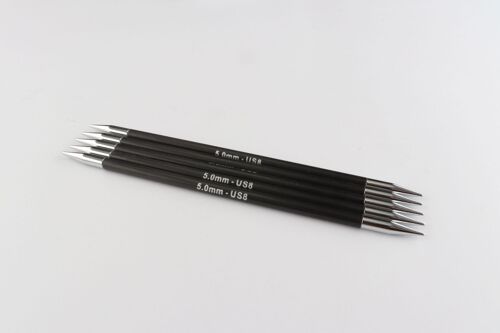 Aiguilles Double Pointe Knitpro Karbonz 20cm 5mm