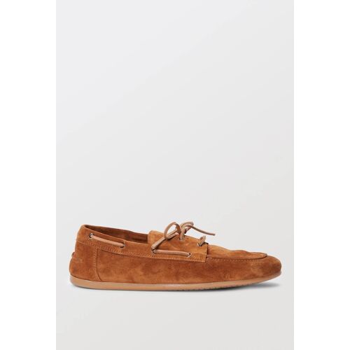 Chaussures Bateau À Lacets En Cuir
