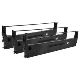 vhbw 3x Ruban encreur compatible avec Epson LX 400, LX 800, MX 80, LX 850, RX 80, MX 82 imprimante matricielle ou de reçus - noir