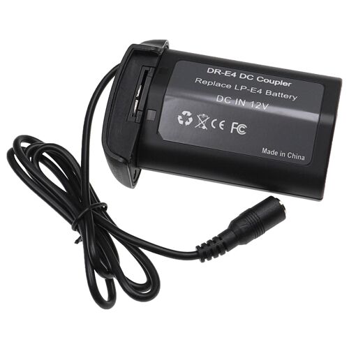 vhbw Adaptateur batterie factice compatible avec Canon EOS 1D X Mark II appareil photo, reflex, numérique, DSLR