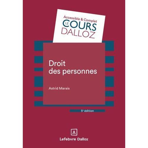 Droit Des Personnes 5ed