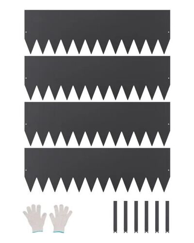 Bordure De Jardin En Acier-Vevor-Lot De 4-Bordures Paysagères En Métal-1016 X 204 Mm-Résistante À La Rouille
