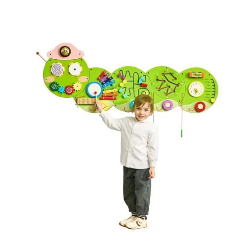 Panneaux Muraux d'Activités Chenille-VEVOR-12 Jeux-Jouet Mural Sensoriel Montessori pour Enfants 3-12 ans