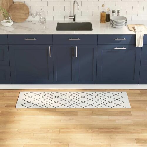 Vidaxl Tapis De Cuisine Geometric Géométrique 45 X 150 Cm Velours
